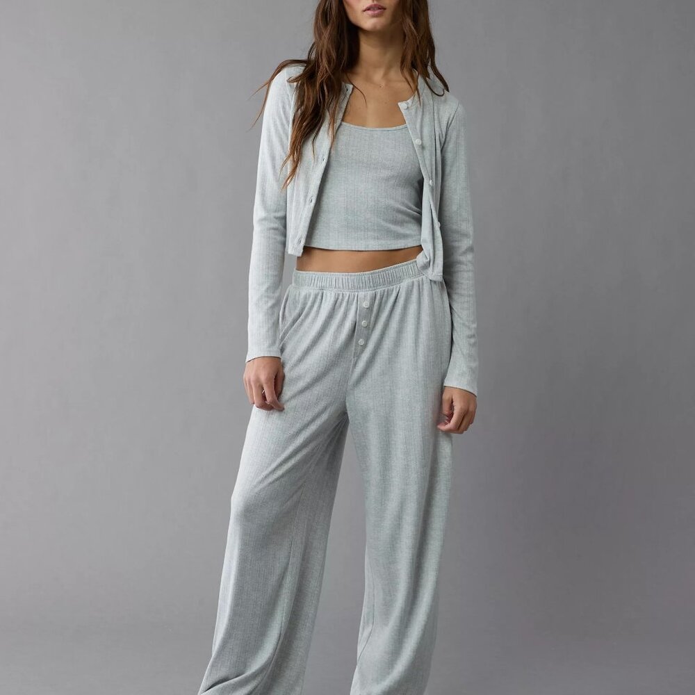 American Eagle Outfitters Light Gray Women's Pajama Set
